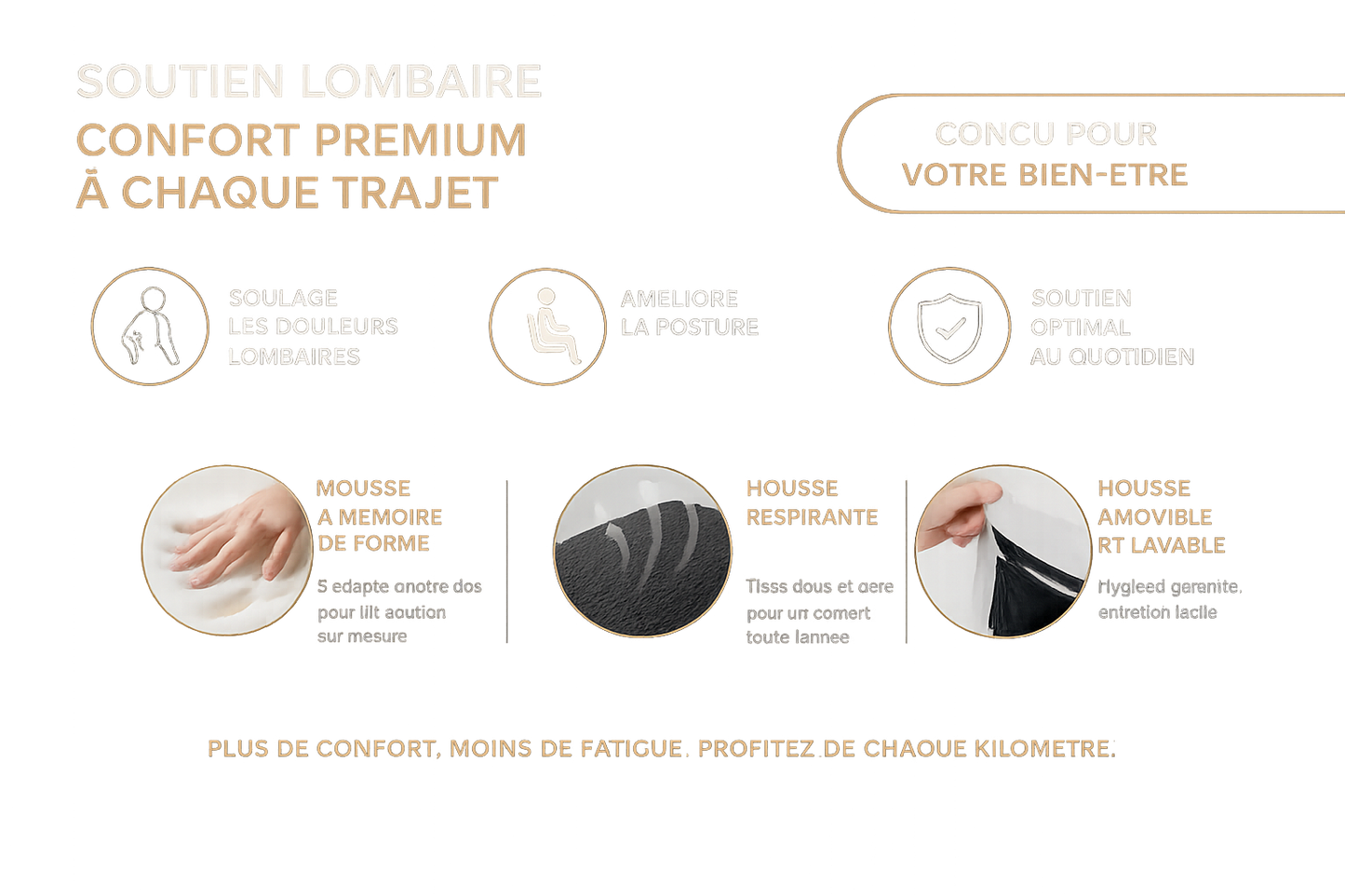 Coussin de soutien lombaire