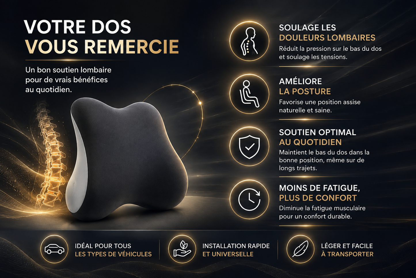 Coussin de soutien lombaire